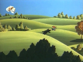 Screenshots from the 1968 Walter Lantz cartoon Woody the Freeloader