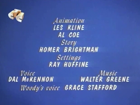 Screenshots from the 1968 Walter Lantz cartoon Woody the Freeloader