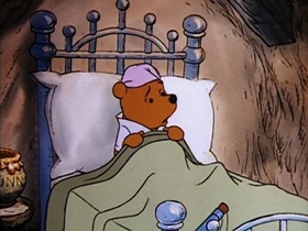 Screenshots from the 1968 Disney cartoon Winnie the Pooh and the Blustery Day