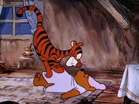 Screenshots from the 1968 Disney cartoon Winnie the Pooh and the Blustery Day