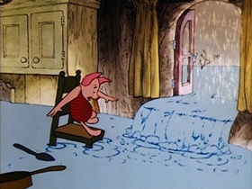 Screenshots from the 1968 Disney cartoon Winnie the Pooh and the Blustery Day