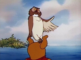 Screenshots from the 1968 Disney cartoon Winnie the Pooh and the Blustery Day