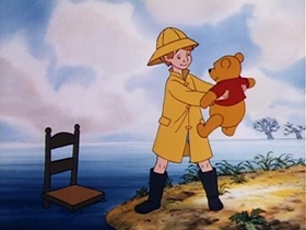 Screenshots from the 1968 Disney cartoon Winnie the Pooh and the Blustery Day