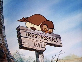 Screenshots from the 1968 Disney cartoon Winnie the Pooh and the Blustery Day