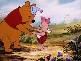 Screenshots from the 1968 Disney cartoon Winnie the Pooh and the Blustery Day