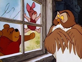 Screenshots from the 1968 Disney cartoon Winnie the Pooh and the Blustery Day