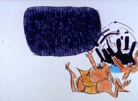 Screenshots from the 1968 Warner Bros. cartoon The Door