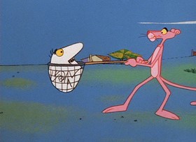 Screenshots from the 1968 DePatie Freleng cartoon Sky Blue Pink
