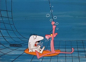 Screenshots from the 1968 DePatie Freleng cartoon Sky Blue Pink