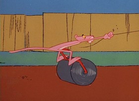 Screenshots from the 1968 DePatie Freleng cartoon Sky Blue Pink