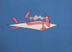 Screenshots from the 1968 DePatie Freleng cartoon Sky Blue Pink