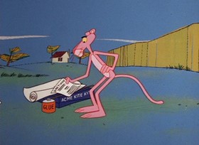 Screenshots from the 1968 DePatie Freleng cartoon Sky Blue Pink
