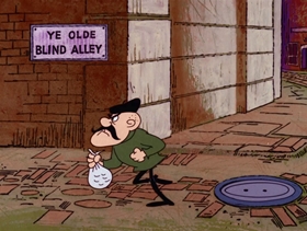 Screenshots from the 1968 DePatie Freleng cartoon London Derriere