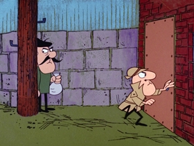 Screenshots from the 1968 DePatie Freleng cartoon London Derriere