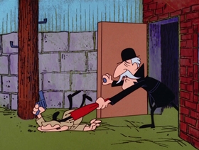 Screenshots from the 1968 DePatie Freleng cartoon London Derriere