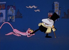 Screenshots from the 1968 DePatie Freleng cartoon Pinkadilly Circus