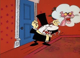 Screenshots from the 1968 DePatie Freleng cartoon Pinkadilly Circus