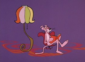 Screenshots from the 1968 DePatie Freleng cartoon Psychedelic Pink