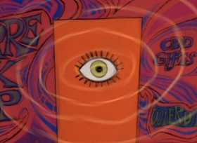 Screenshots from the 1968 DePatie Freleng cartoon Psychedelic Pink