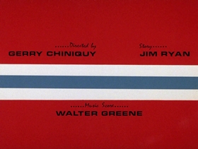 Screenshots from the 1968 DePatie Freleng cartoon Les Miserobots