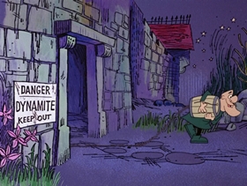 Screenshots from the 1968 DePatie Freleng cartoon Transylvania Mania