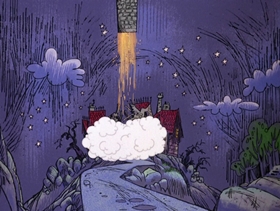 Screenshots from the 1968 DePatie Freleng cartoon Transylvania Mania