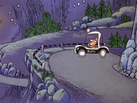 Screenshots from the 1968 DePatie Freleng cartoon Transylvania Mania