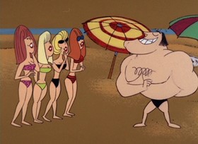 Screenshots from the 1968 DePatie Freleng cartoon Come on In! The Water