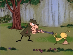 Screenshots from the 1968 DePatie Freleng cartoon Bear De Guerre