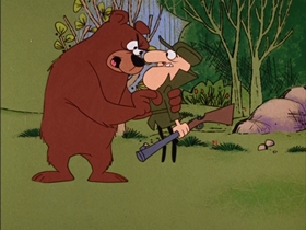 Screenshots from the 1968 DePatie Freleng cartoon Bear De Guerre