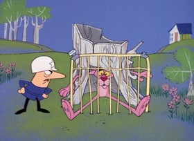 Screenshots from the 1968 DePatie Freleng cartoon Put-Put, Pink