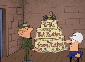 Screenshots from the 1968 DePatie Freleng cartoon Put-Put, Pink