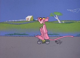 Screenshots from the 1968 DePatie Freleng cartoon Put-Put, Pink