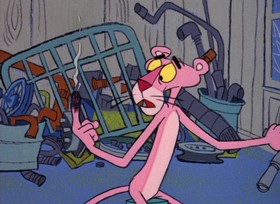 Screenshots from the 1968 DePatie Freleng cartoon Put-Put, Pink