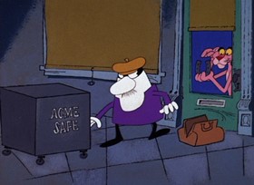 Screenshots from the 1968 DePatie Freleng cartoon Lucky Pink