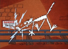 Screenshots from the 1968 DePatie Freleng cartoon The Pink Quarterback