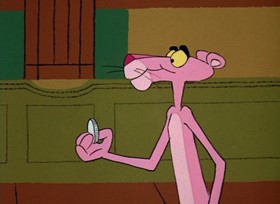 Screenshots from the 1968 DePatie Freleng cartoon The Pink Quarterback