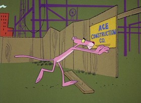 Screenshots from the 1968 DePatie Freleng cartoon The Pink Quarterback