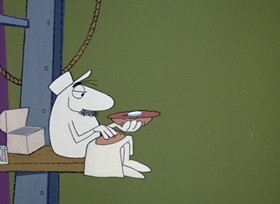 Screenshots from the 1968 DePatie Freleng cartoon The Pink Quarterback