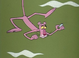 Screenshots from the 1968 DePatie Freleng cartoon The Pink Quarterback