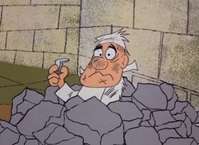 Screenshots from the 1968 DePatie Freleng cartoon The Pink Quarterback