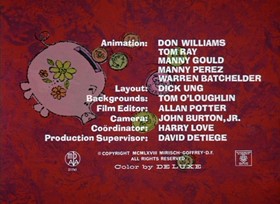 Screenshots from the 1968 DePatie Freleng cartoon The Pink Quarterback