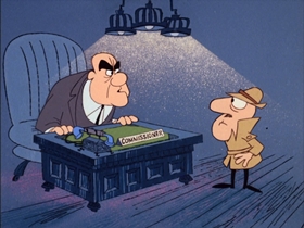 Screenshots from the 1968 DePatie Freleng cartoon Cherche Le Phantom