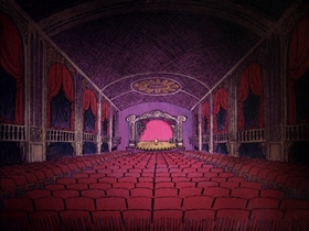 Screenshots from the 1968 DePatie Freleng cartoon Cherche Le Phantom