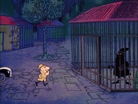 Screenshots from the 1968 DePatie Freleng cartoon Cherche Le Phantom