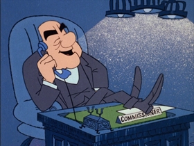 Screenshots from the 1968 DePatie Freleng cartoon Cherche Le Phantom