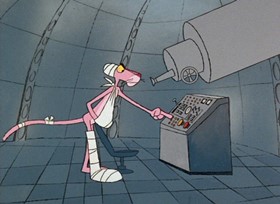 Screenshots from the 1968 DePatie Freleng cartoon Twinkle, Twinkle Little Pink