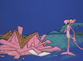 Screenshots from the 1968 DePatie Freleng cartoon Twinkle, Twinkle Little Pink