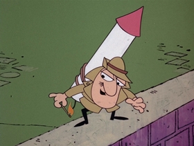 Screenshots from the 1968 DePatie Freleng cartoon Le Great Dane Robbery