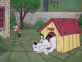 Screenshots from the 1968 DePatie Freleng cartoon Le Great Dane Robbery